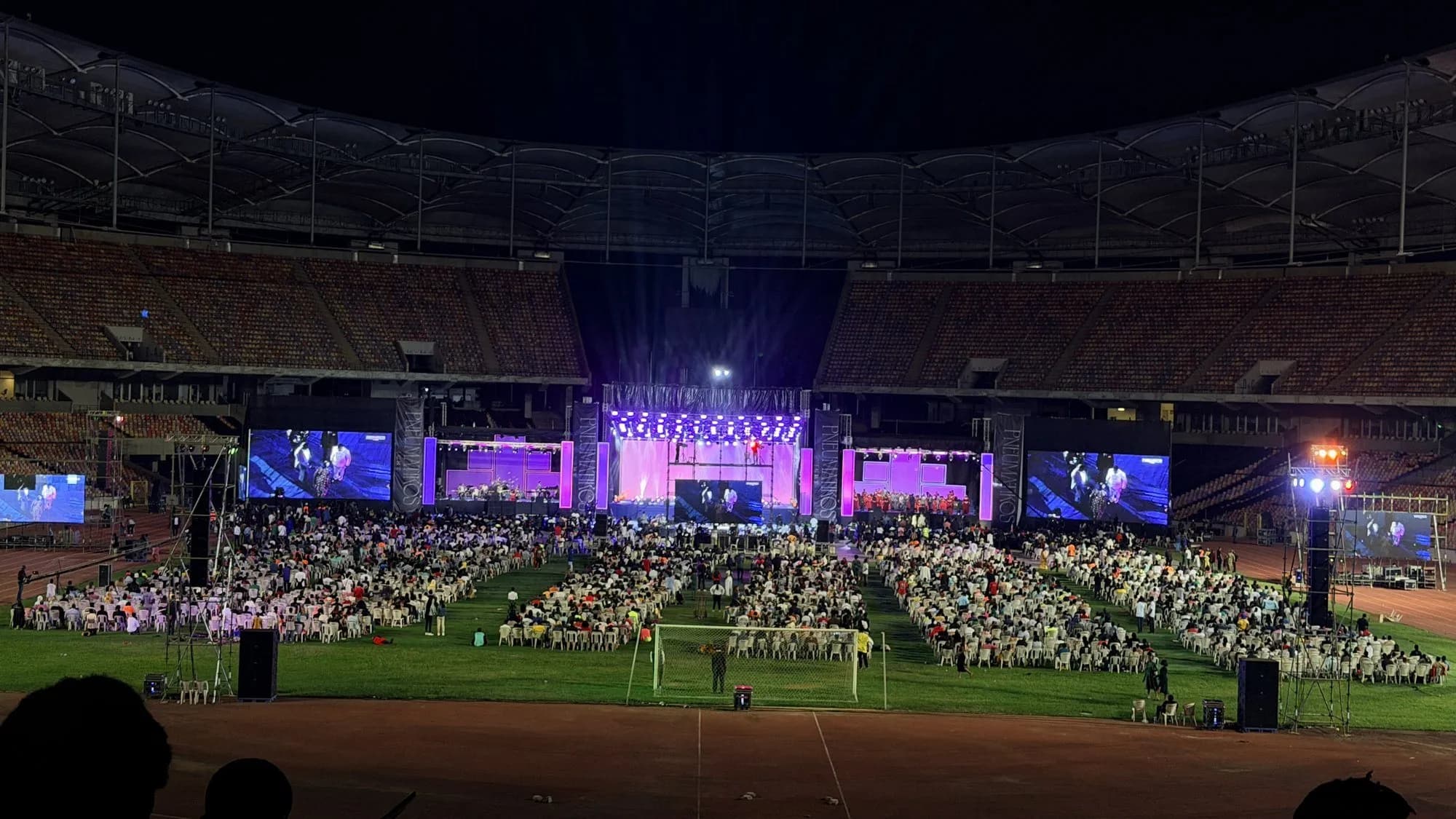 Stadium at night